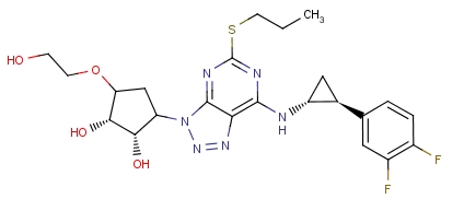 274693-27-5 (1S,2S,3R,5S)-3-[7  -[(1R,2S)-2-(3,4-二氟苯基)環丙基氨基]-5-(丙基硫烷基)-3H-[1,2,3]三唑并[4,5-d]嘧啶-3-基]-  5-(2-羥基乙氧基)環戊烷-1,2-二醇