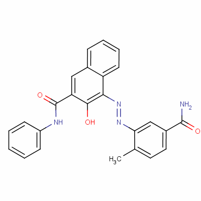 16403-84-2 4-[(5-carbamoyl-o- 甲苯基）偶氮]-3-羥基萘-2-苯胺